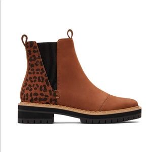 NWT TOMS Brown Dakota Boot Leopard print Dark Ember Size 11